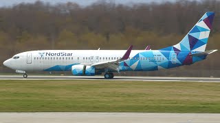 4K | Ex. NordStar Boeing 737-800 VQ-BBX landing at Geneva/GVA/LSGG