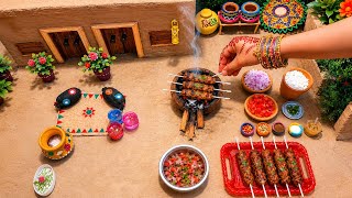 Seekh Kabab Recipe | Mini Smoky and Delicious Bbq Seekh Kabab | Miniature Village Wonders