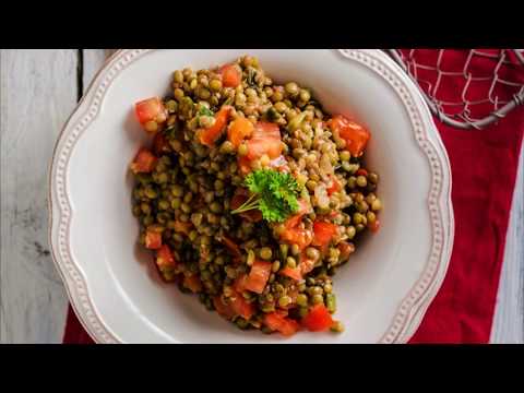 Vidéo: Salade De Lentilles Maigres - Recette étape Par étape Avec Photos