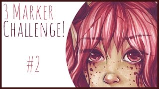 3 Marker Challenge #2 - With Copics!