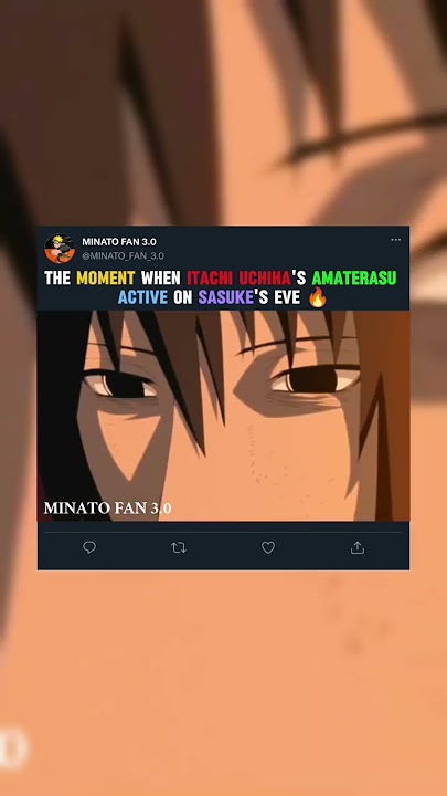 WHEN SUDDENLY ITACHI'S ⚡ AMATERASU 💀 ACTIVE ON SASUKE'S EYE 🔥