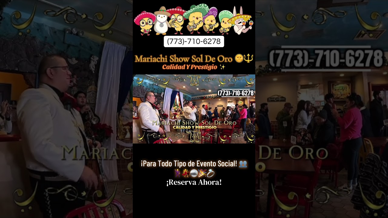 ¡Mariachi Show Sol De Oro! de Calidad Y Prestigio (773)-710-6278 🌞