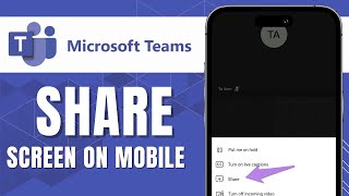 How to Share Screen on Microsoft Teams on Mobile New Way screenshot 3