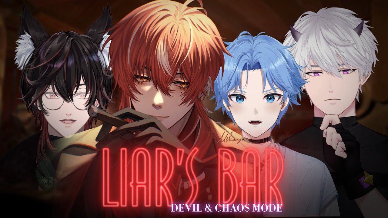 4 VTUBER MAIN LIAR'S BAR DEVIL & CHAOS MODE! ft. SOL.4CE