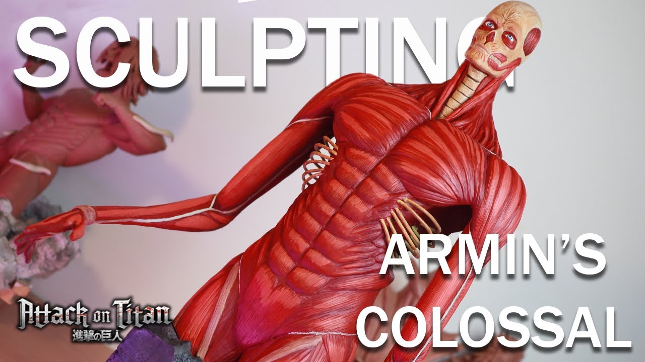 Sculpting Armin's Colossal Titan in Clay | Attack on Titan