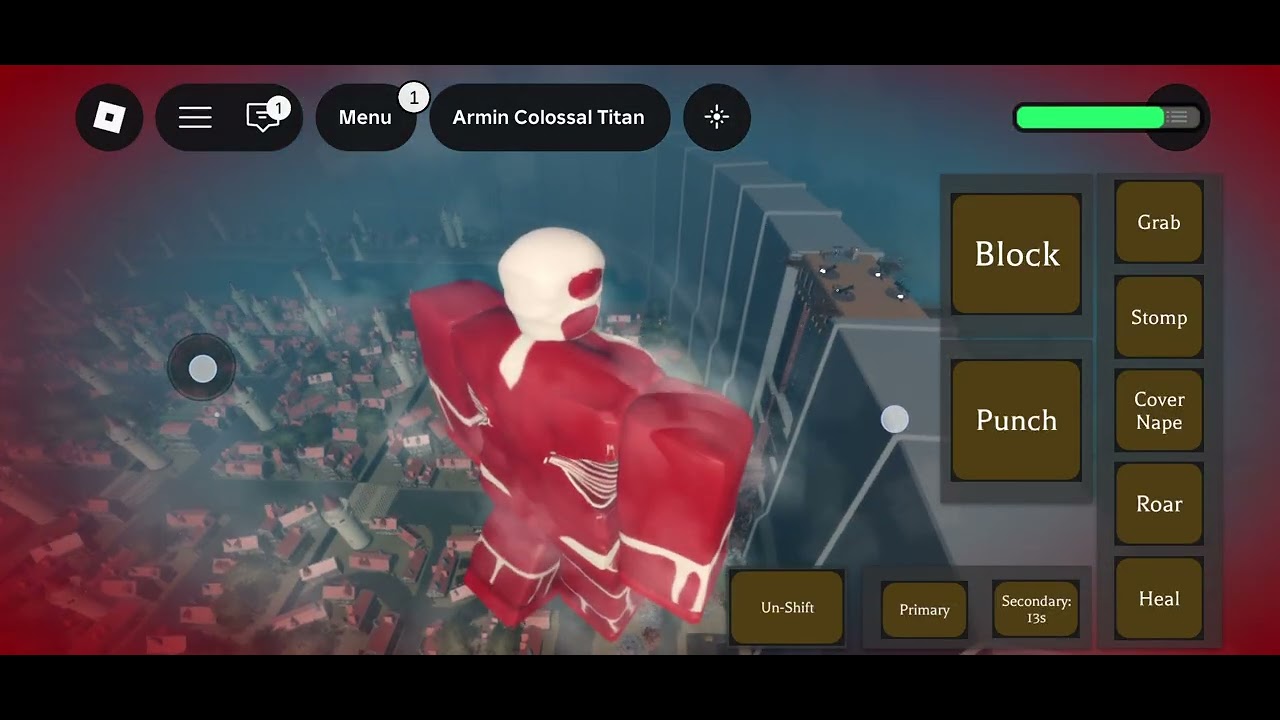 First time usIng colossal titan ATTACK ON TITAN PARADIS 