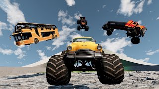 Epic High Monster Truck Jumps Beamng Drive Adek Beamng Trans