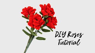 How to Make a Pipe Cleaner Roses | Easy DIY Flower Craft Tutorial