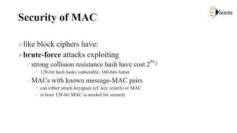 Security of MAC and HASH Function | Cryptography and Network Security
