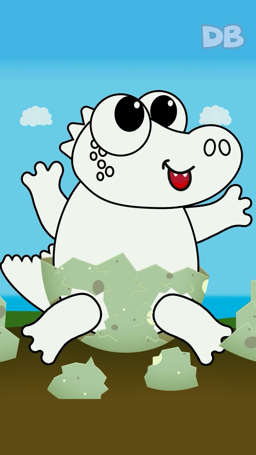 Colorea el cocodrilo | D Billions Canciones Infantiles #shorts #db