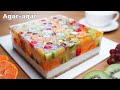 No-Gelatin / No-Egg / 과일 젤리 치즈케이크 / Agar Jelly Fruit Cake Recipe / No-Oven / 컵 계량 / Easy Recipe