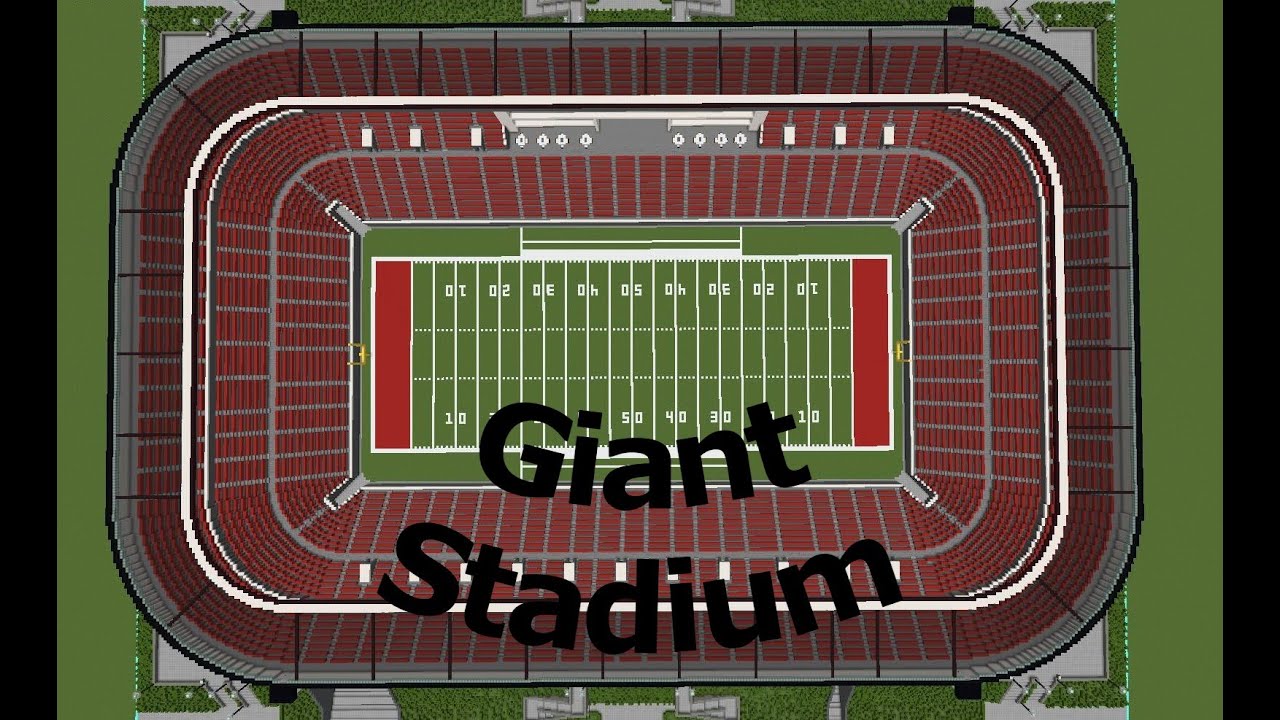 Giant Minecraft Stadium | with full interior - YouTube