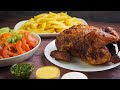 ¡POLLO A LA BRASA con PAPAS, ENSALADA y 3 CREMAS DE POLLERÍA!