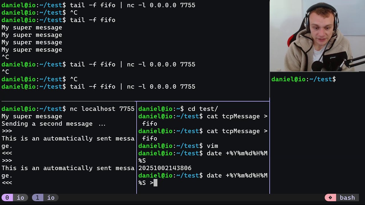 Using Bash to Create an Interactive TCP Server - YouTube