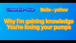 Cinderella vs belle, princess rap battle (lyrics)