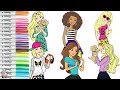 Barbie and Friends Coloring Book Compilation Vet Barbie DJ Barbie Hawaiian Barbie Nikki Teresa
