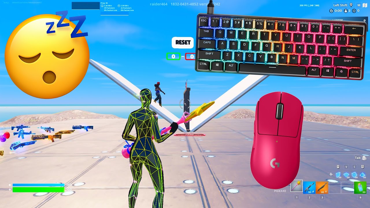 Fastest Mechanical Keyboard for Fortnite | Apex Pro Mini 360FPS Gameplay