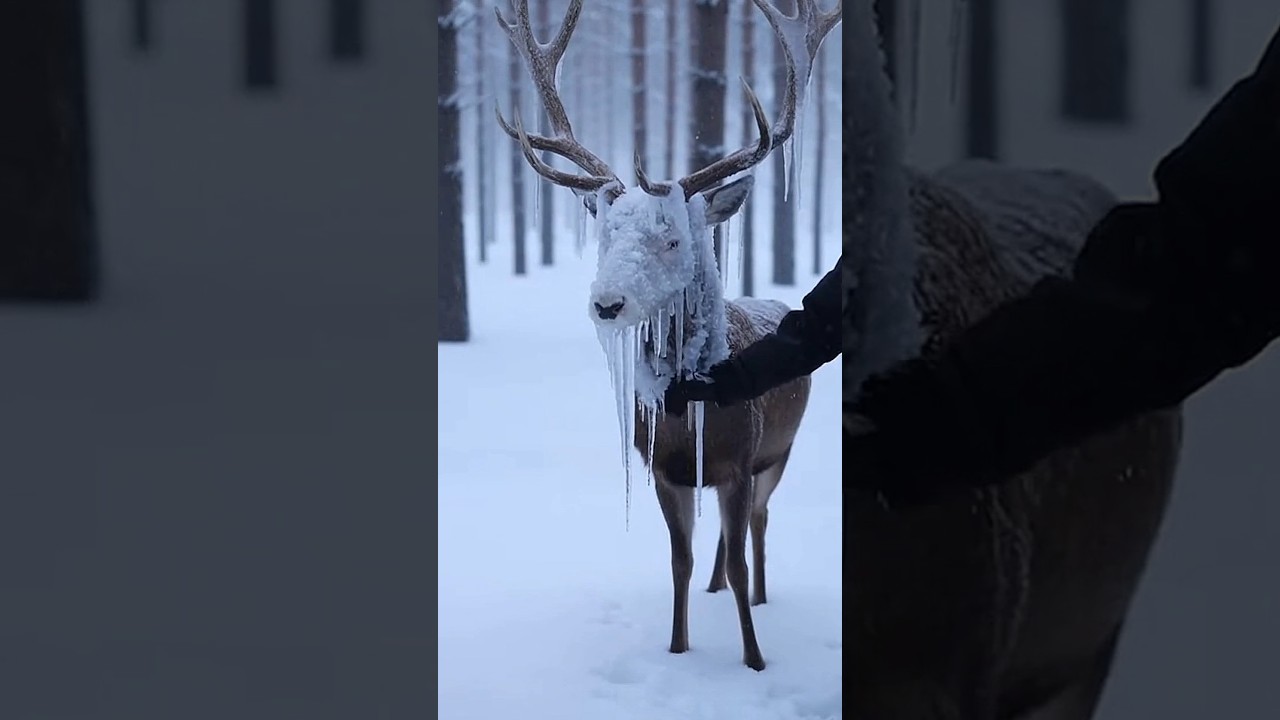 "Frozen solid in ice... seconds later, the deer takes run . 