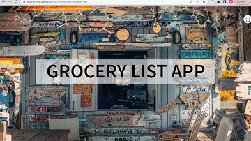 Grocery List App: Video I (Project folder setup)