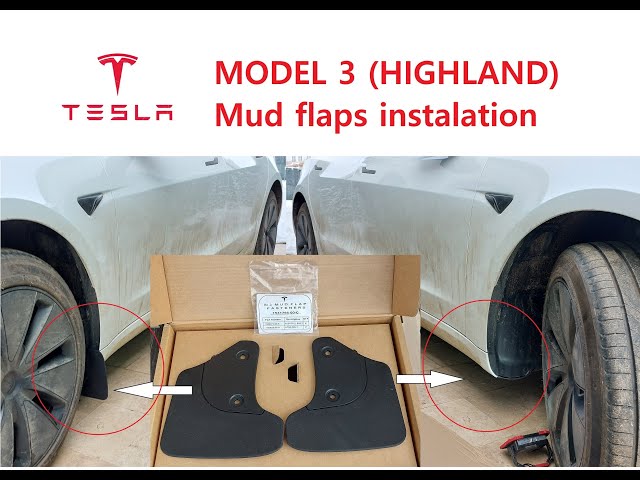 Huanke-Mud Flaps For Tesla 2024 For Model 3 Highland Accessories Splash Guards Fenders - View #9