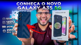 CHEGOU! Galaxy A35 está INCRÍVEL, ótimas câmeras, potente e completo! Unboxing e testes