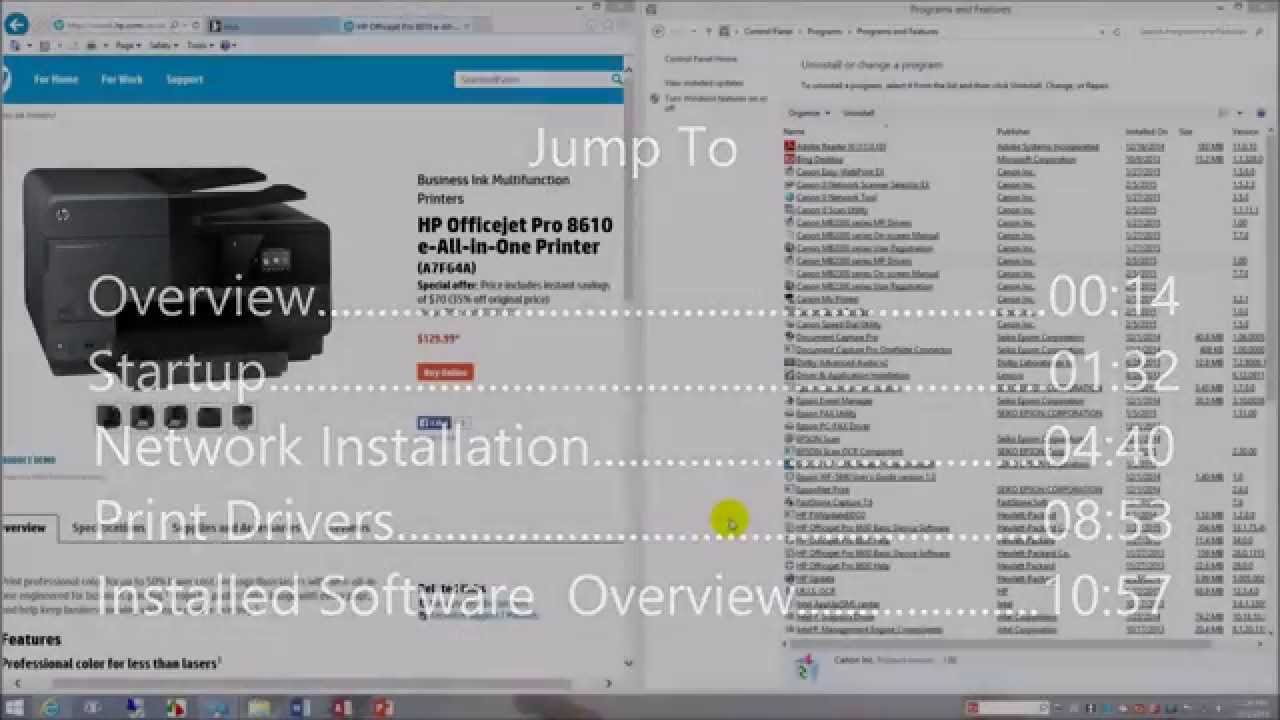 HP Officejet Pro 8610 & Network Installation - YouTube