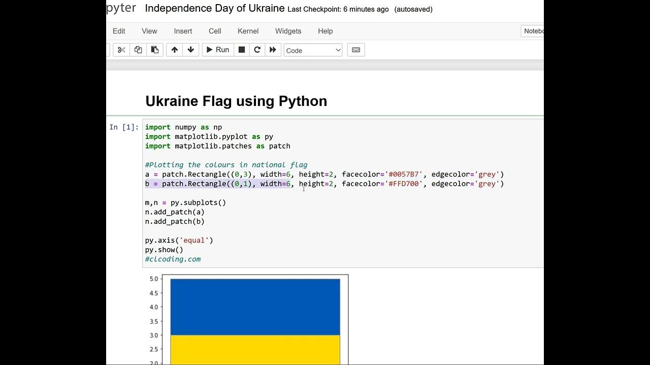 Ukraine Flag using Python - YouTube