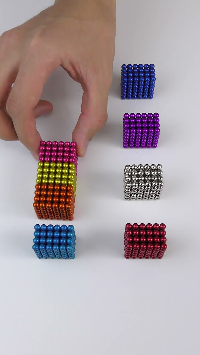 The tiny magnetic balls perfectly attach to each other. #asmr #satisfying #shrots