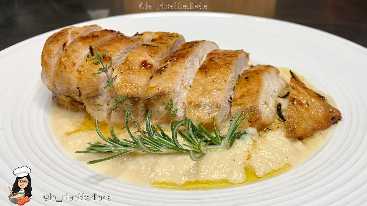 TAGLIATA DI POLLO SU LETTO DI CREMA ALLA CIPOLLA #tagliatadipollo  -