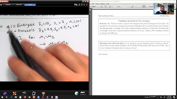 Confidence Intervals for Two Sample Average TI-83/84, TI-89, GeoGebra