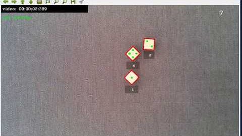 counting dots on dice using video camera