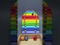 Rolling Balls Down a Rainbow Xylophone #Shorts #ASMR
