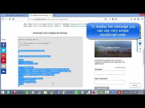 How to display a nice JavaScript message