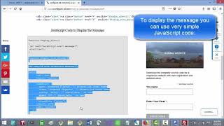 How to display a nice JavaScript message Profile