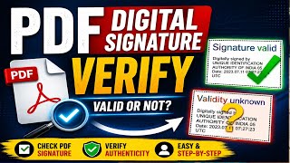 How to validate digital signature in PDF. How to e signature verify. Helptech hindi