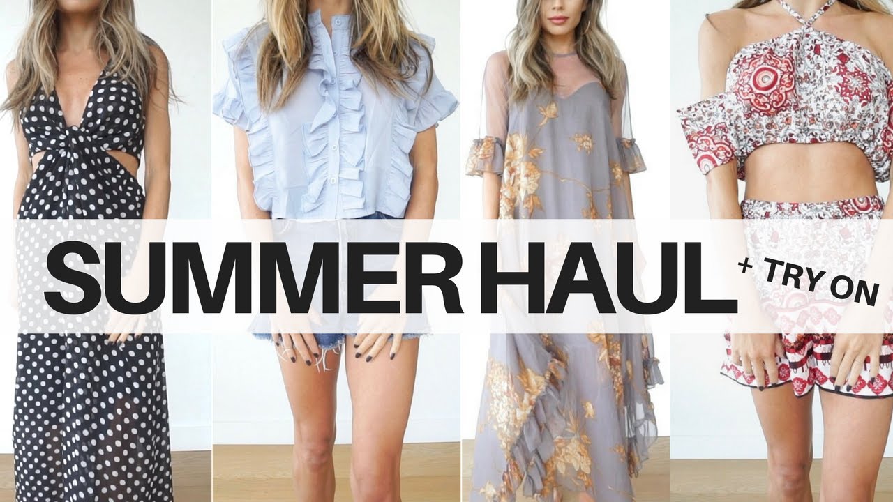 beautycon Summer boohoo Haul + Try On (Special Occassion | Travel | Summer Casual)