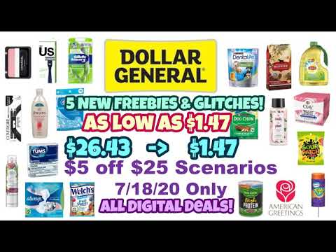 Dollar General $5 off $25 Scenarios 7/18/20! All Digital Deals! Check pinned comment for updates!