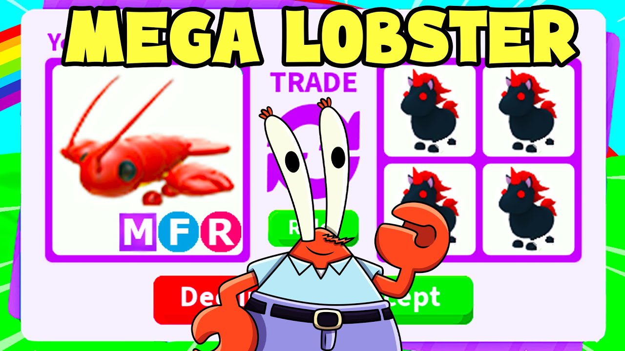 Trading NEW MEGA LOBSTER (Adopt me Roblox) YouTube