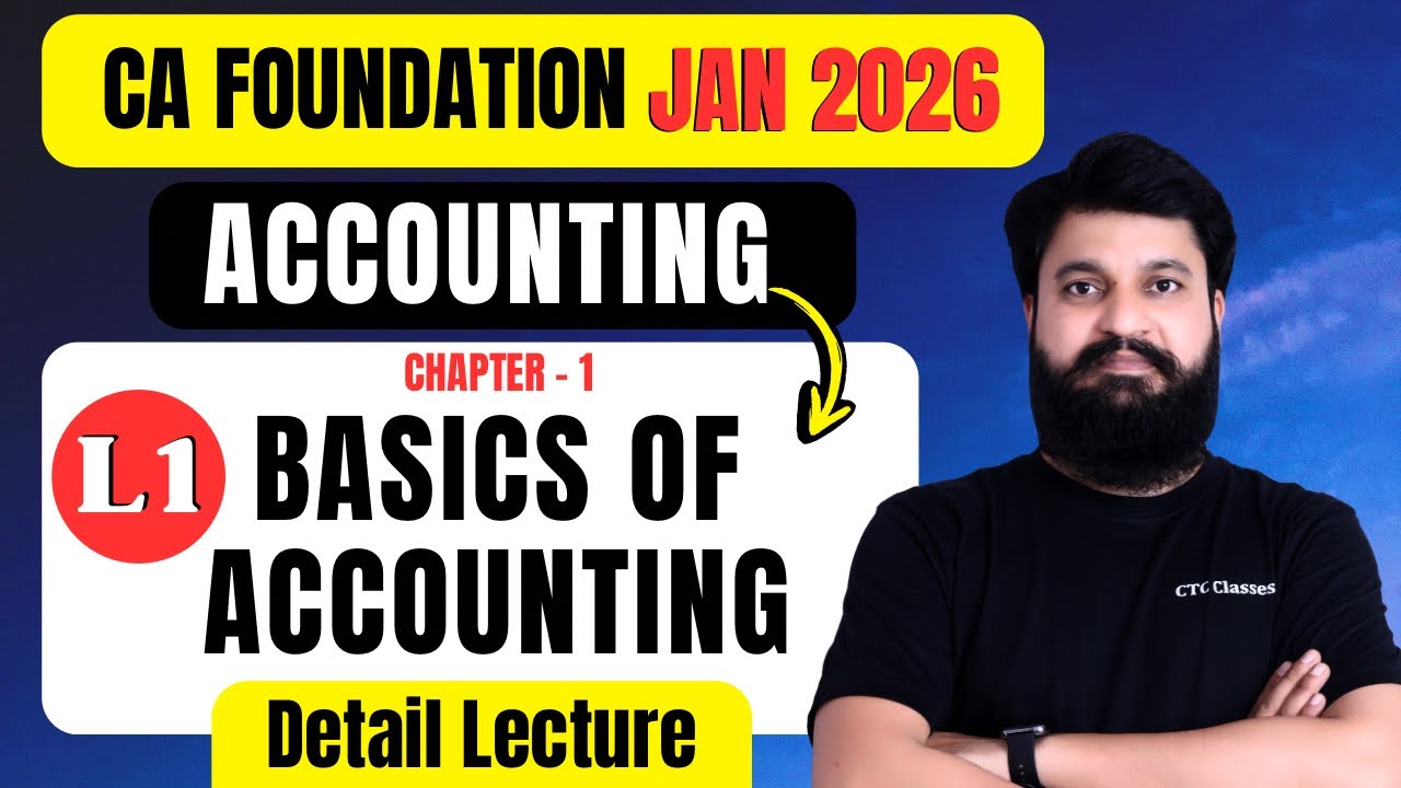CA Foundation Accounts Chapter 1 I Accounts Chapter 1 CA Foundation ...