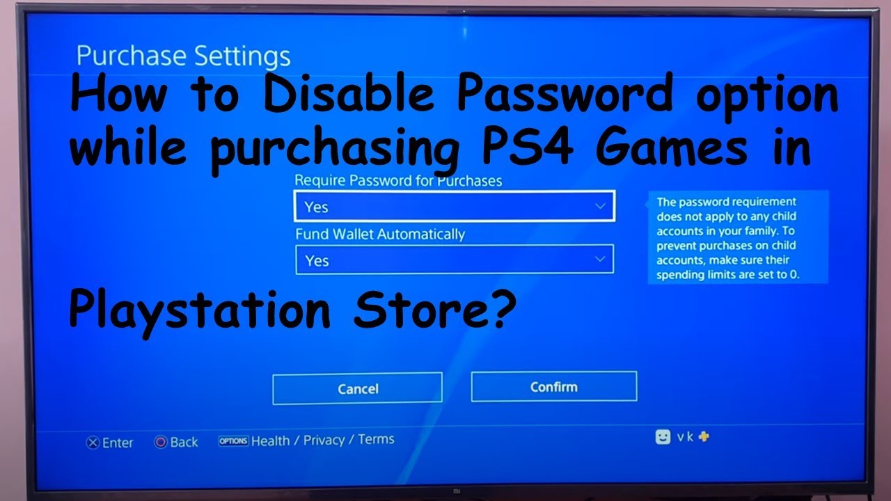 Password options. PLAYSTATION password.