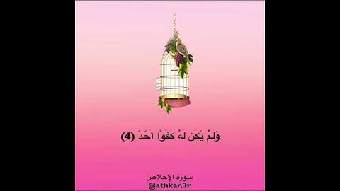 ثلث القرأن  سورة( الإخلاص ) القارئ ماهر المعيقلي