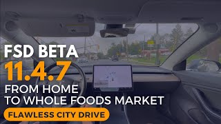 Tesla FSD Beta 11.4.7 - From Home to Whole Foods Market - Flawless City Drive by Fabian Luque 161 views 8 months ago 9 minutes, 3 seconds