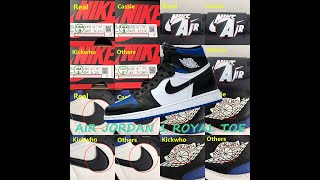 REAL VS FAKE OF AIR JORDAN 1 ROYAL TOE