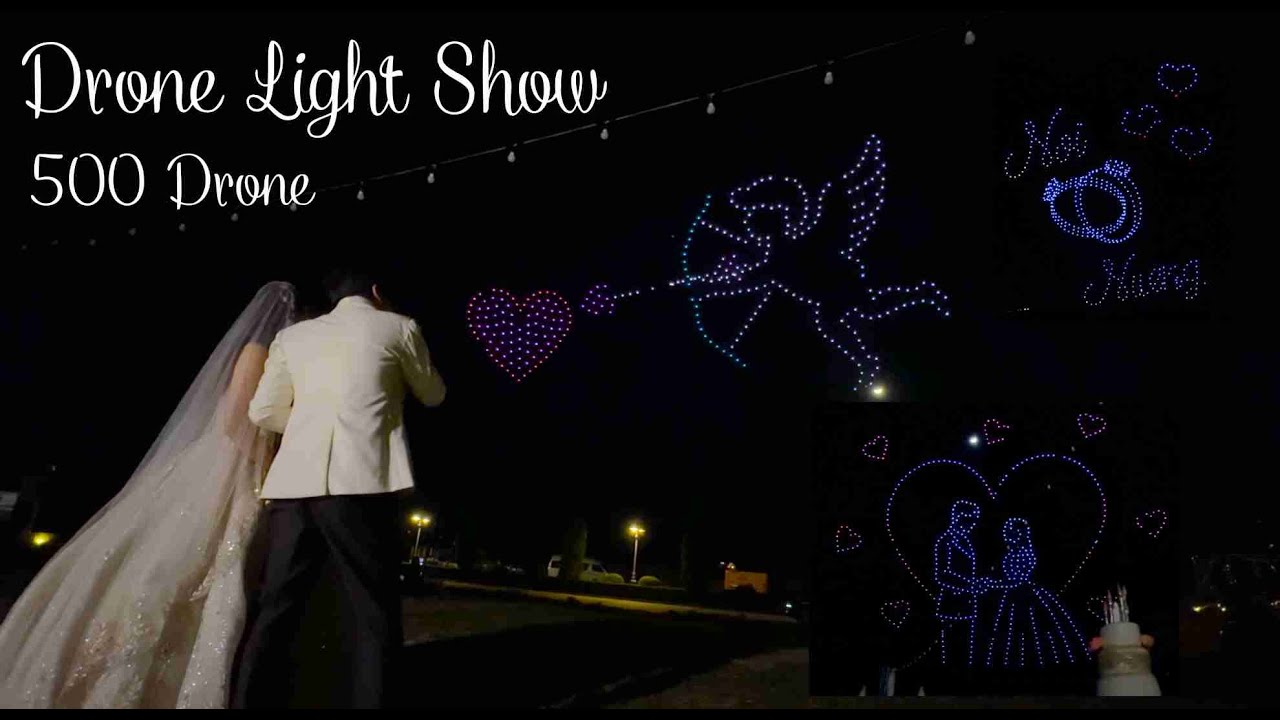 Wedding Ceremony and Drone Light Show 500 Drone YouTube