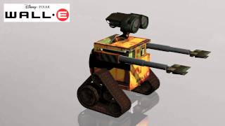 3D-Model of WALL-E in a turntable animation