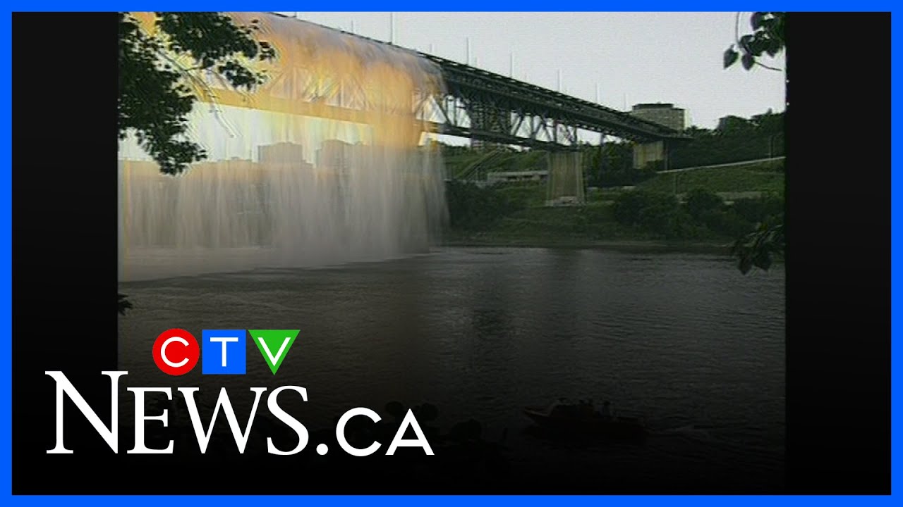 Once upon a time, Edmonton had a waterfall off the High Level Bridge