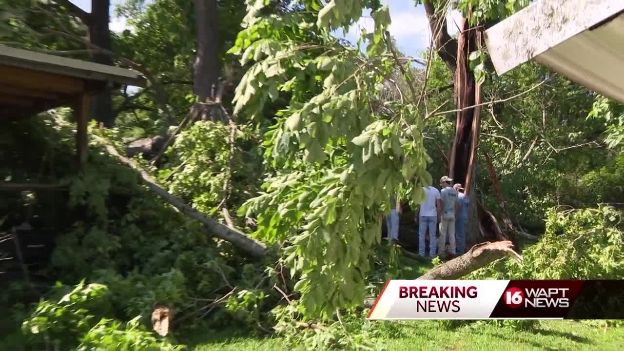 Tree falls through house in Rankin County - YouTube