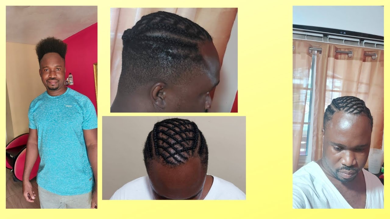 Pineapple Cornrow Hairstyle Natural hair in 20 mins YouTube