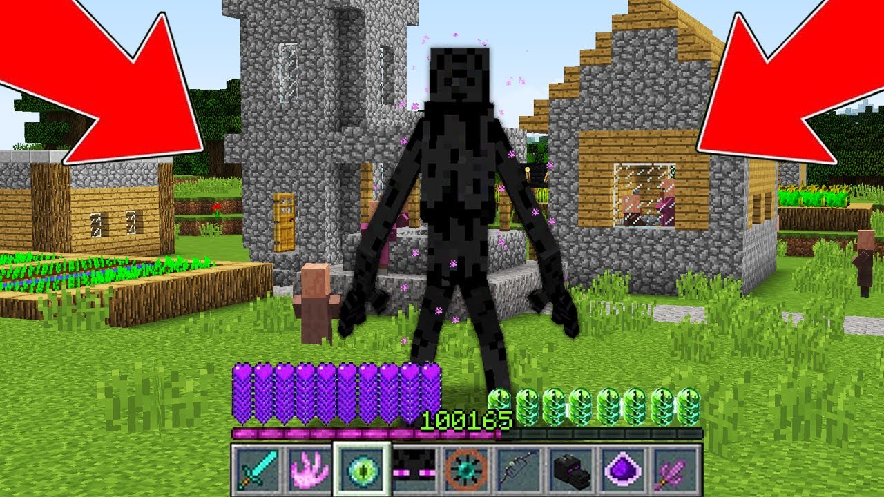 WHY ENDERMAN MUTANT ATTACKED THE VILLAGE MINECRAFT - YouTube
