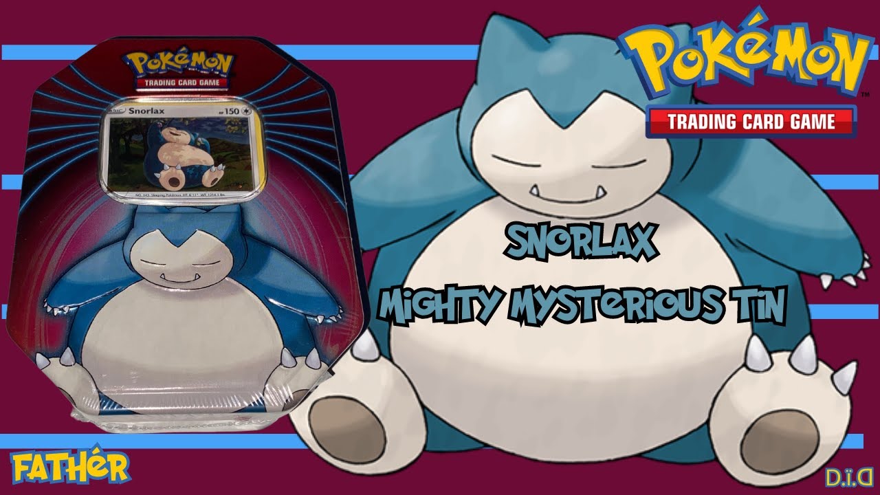 Pokémon Snorlax Mighty Mysterious Tin Opening #1 - YouTube